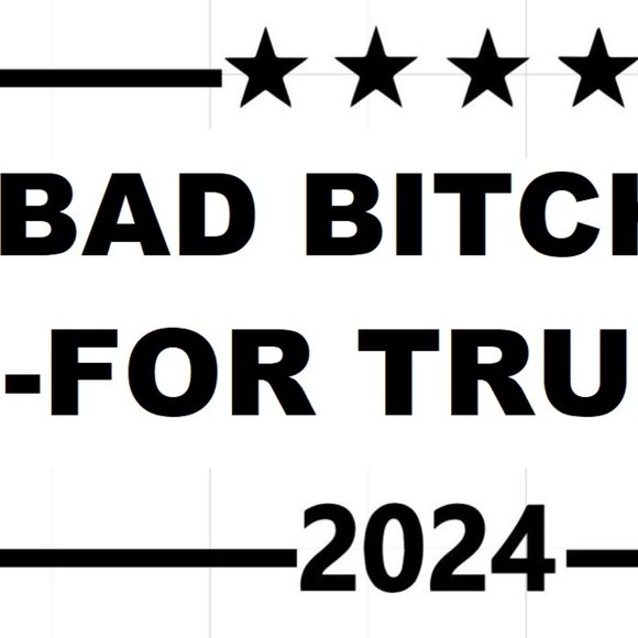 trump Other - USA Patriotic Bad Bitches for Trump 2024 vinyl decal Pink 5x3